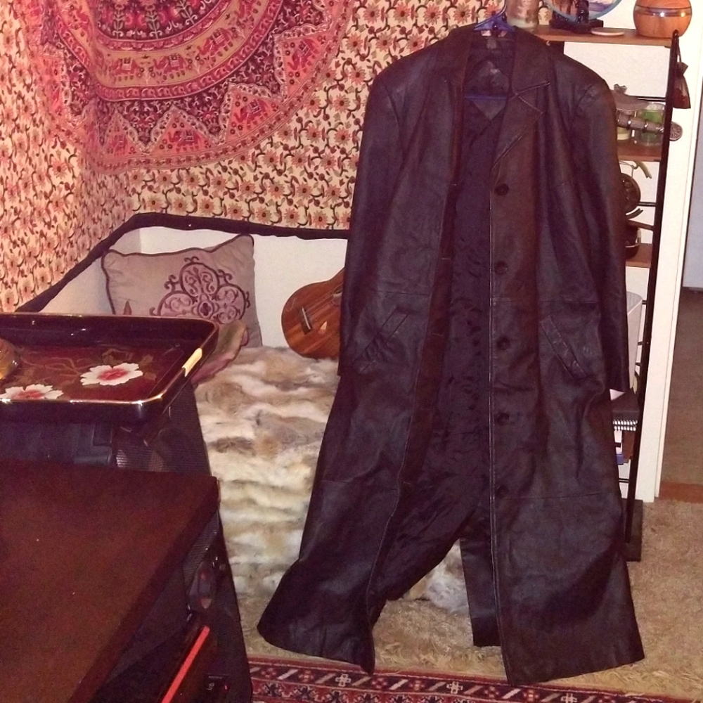 Jacqueline Ferrari Genuine Leather Trench Coat szM